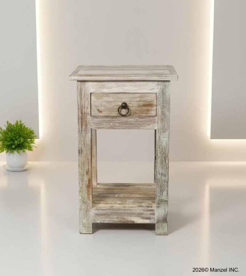SOLID RECLAIMED TEAK WOOD SIDETABLE END TABLE