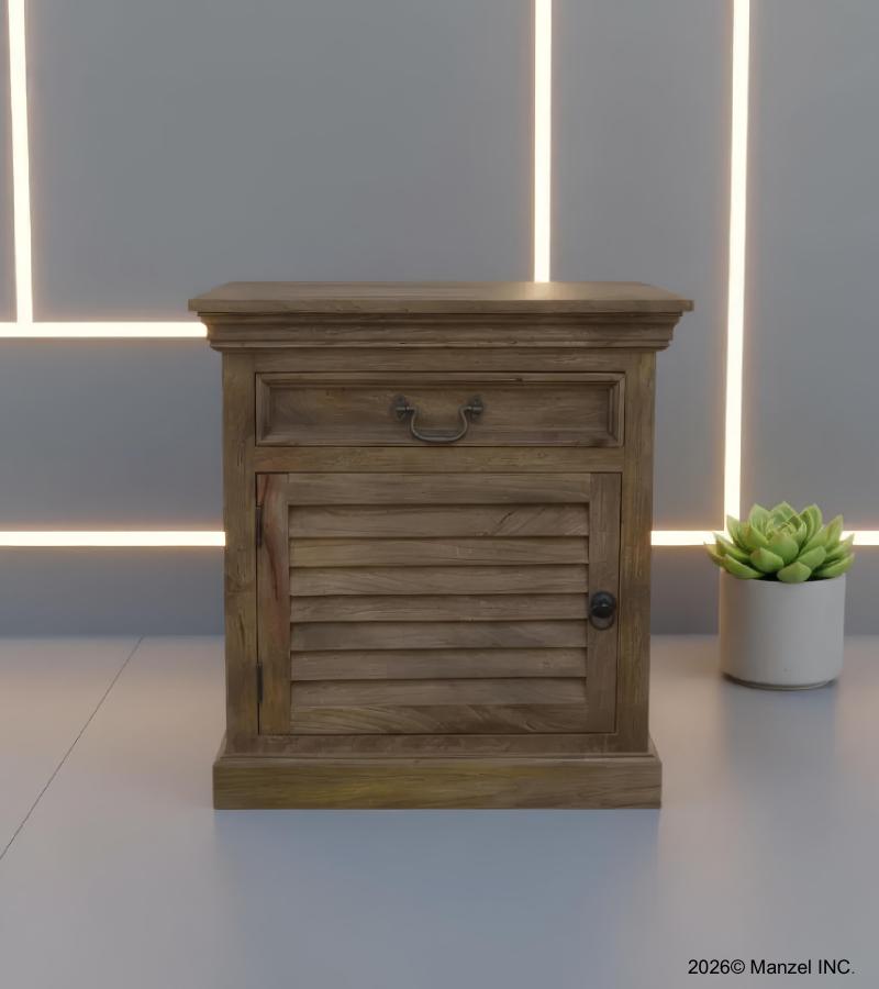 SOLID WOOD 1 DRAWER END TABLE / NIGHTSTAND 