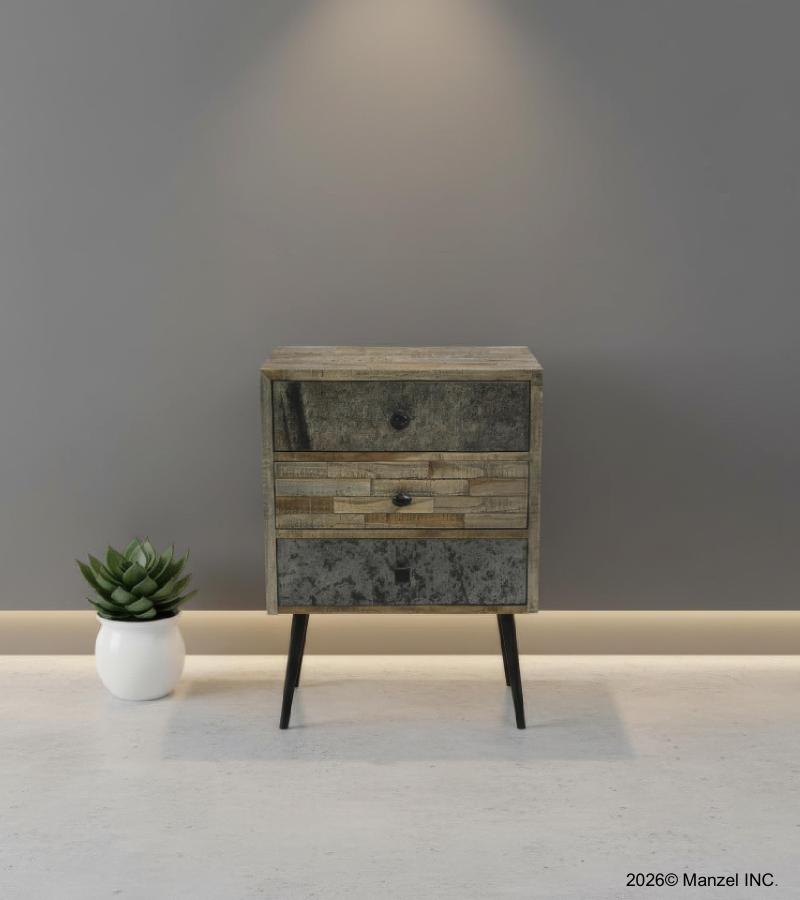 WOOD & IRON SIDE TABLE