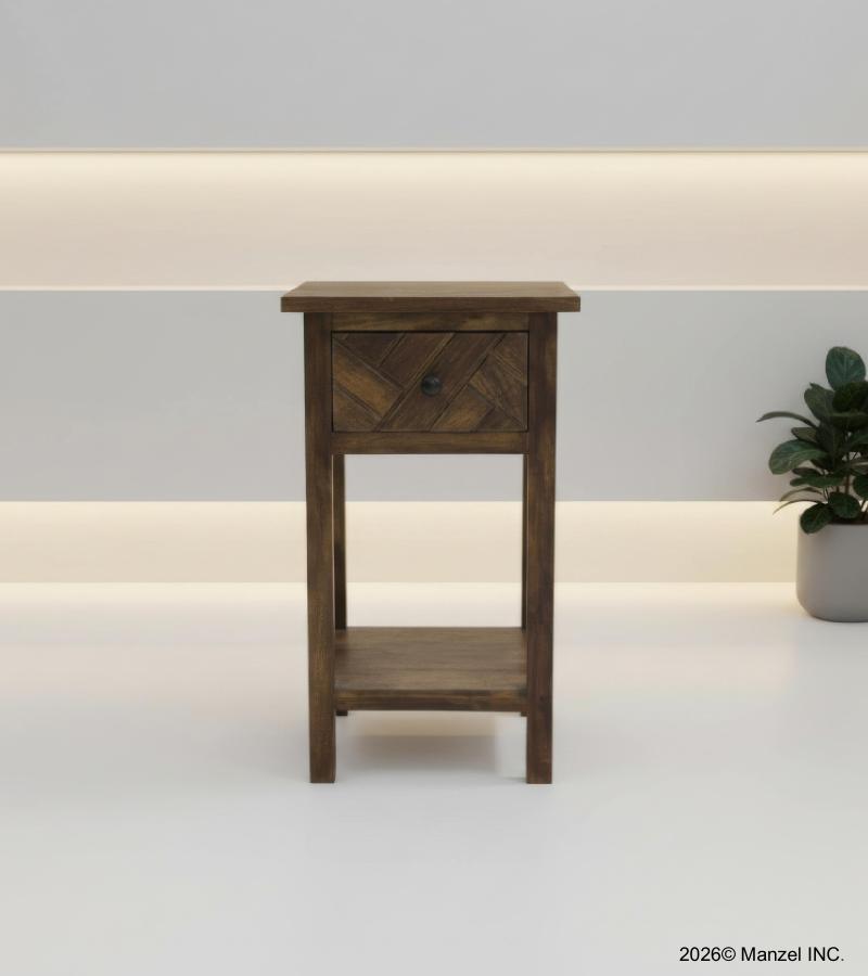 SOLID WOOD END TABLE