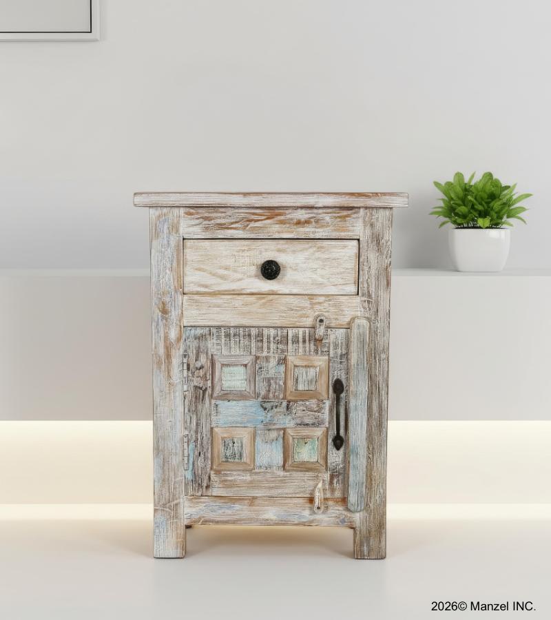 SOLID RECLAIMED TEAK WOOD END TABLE BEDSIDE TABLE