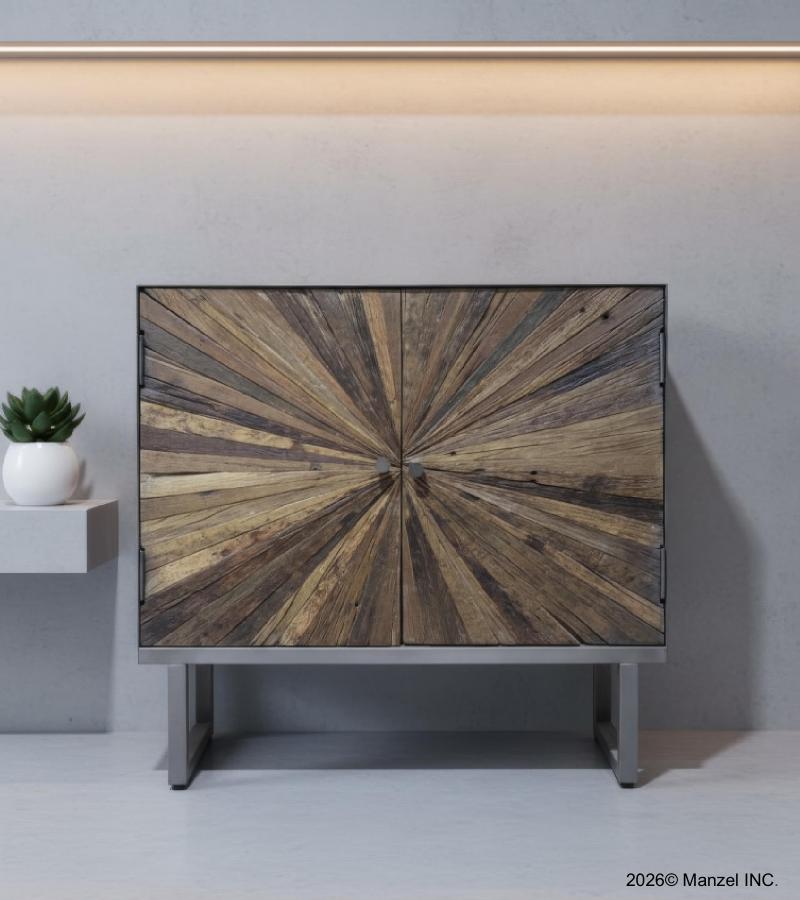 IRON & RECLAIMED WOOD CABINET