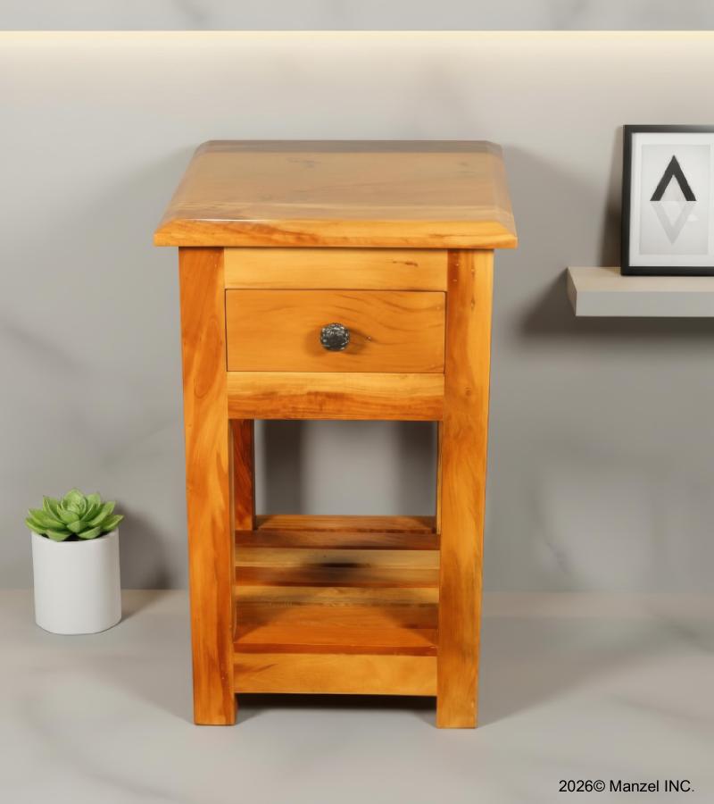 SOLID RECLAIMED TEAK WOOD END TABLE / NIGHT STAND