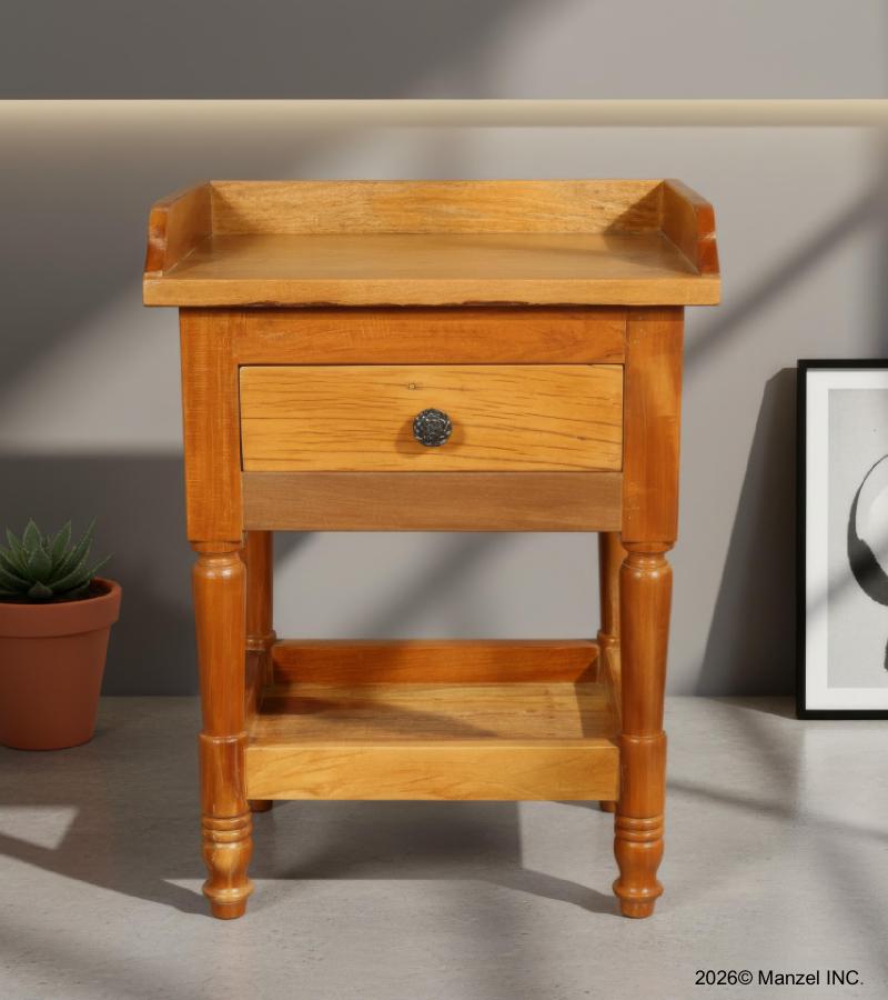 SOLID RECLAIMED TEAK WOOD END TABLE / NIGHT STAND