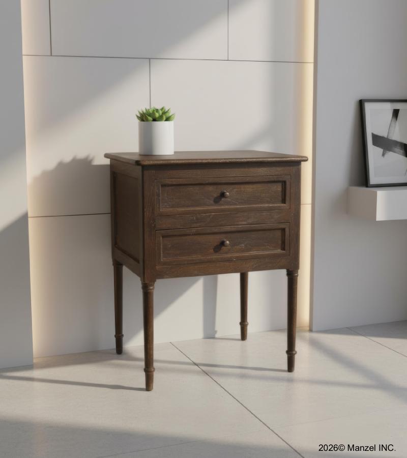 SOLID WOOD NIGHTSTAND END TABLE