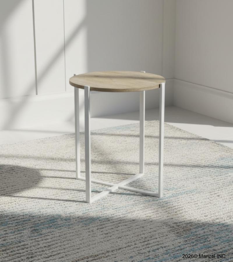 WOOD & IRON SIDE TABLE
