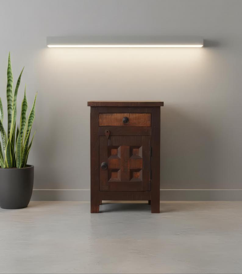 RECLAIMED TEAK SIDE TABLE NIGHTSTAND