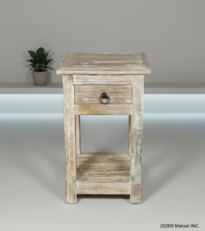 SOLID RECLAIMED TEAK WOOD SIDETABLE END TABLE