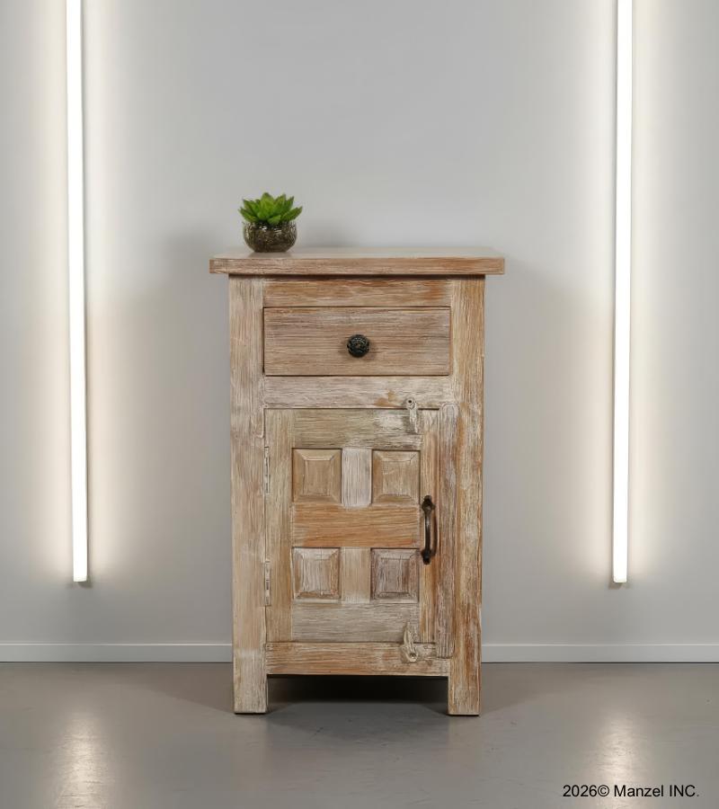SOLID RECLAIMED TEAK WOOD END TABLE / NIGHTSTAND