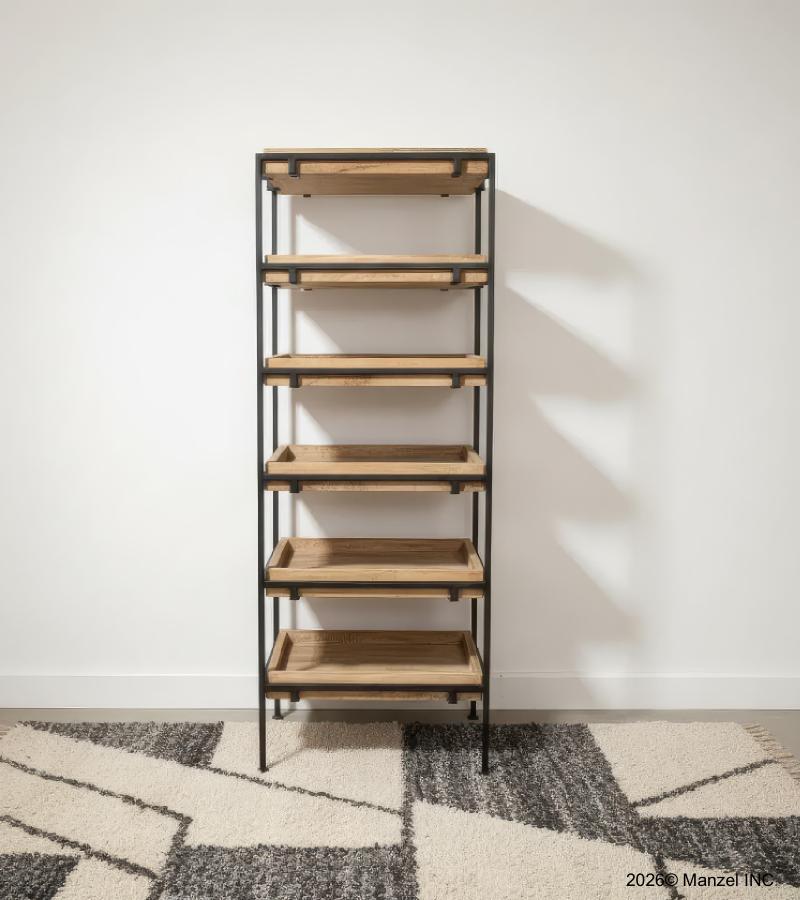 SOLID WOOD & IRON BOOKCASE