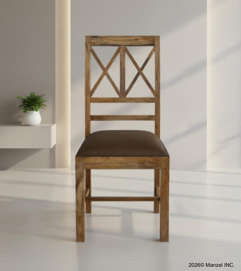 Wood And Leather Chair