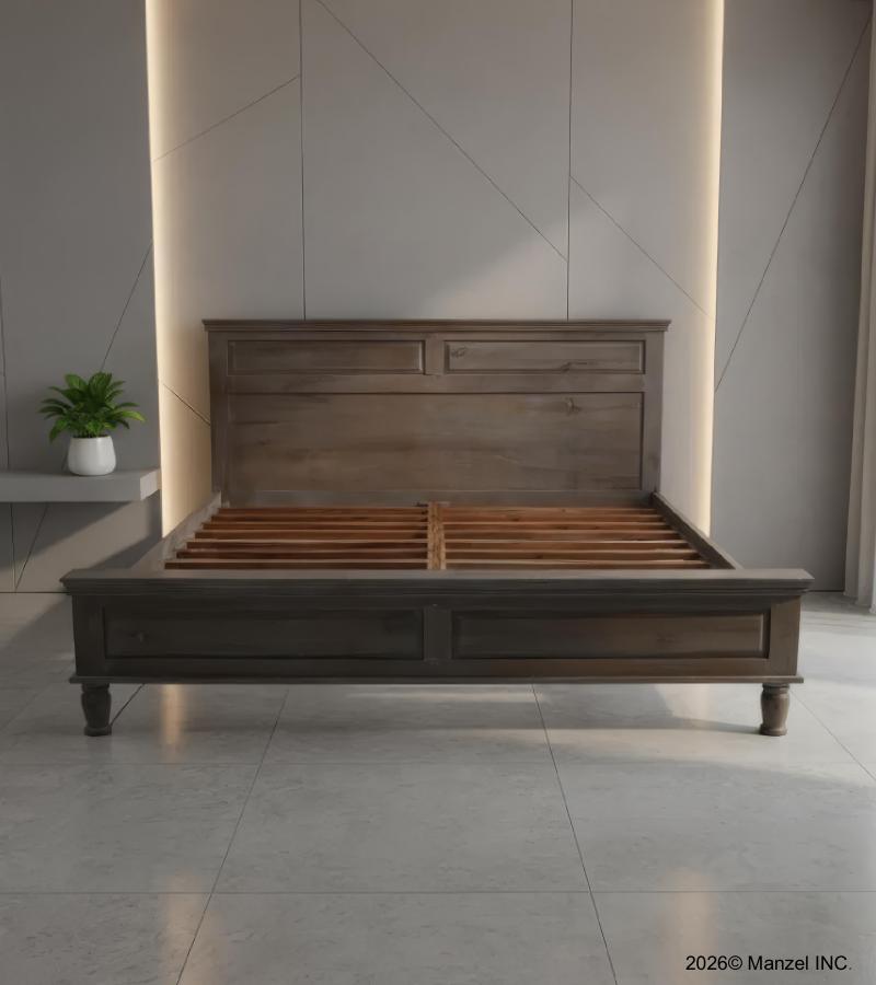SOLID WOOD KING SIZE BED