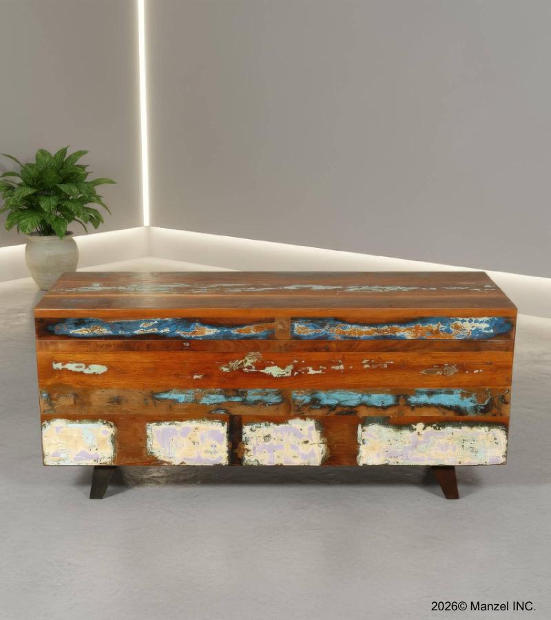SOLID RECLAIMED TEAK WOOD STORAGE TRUNK / COFFEE TABLE