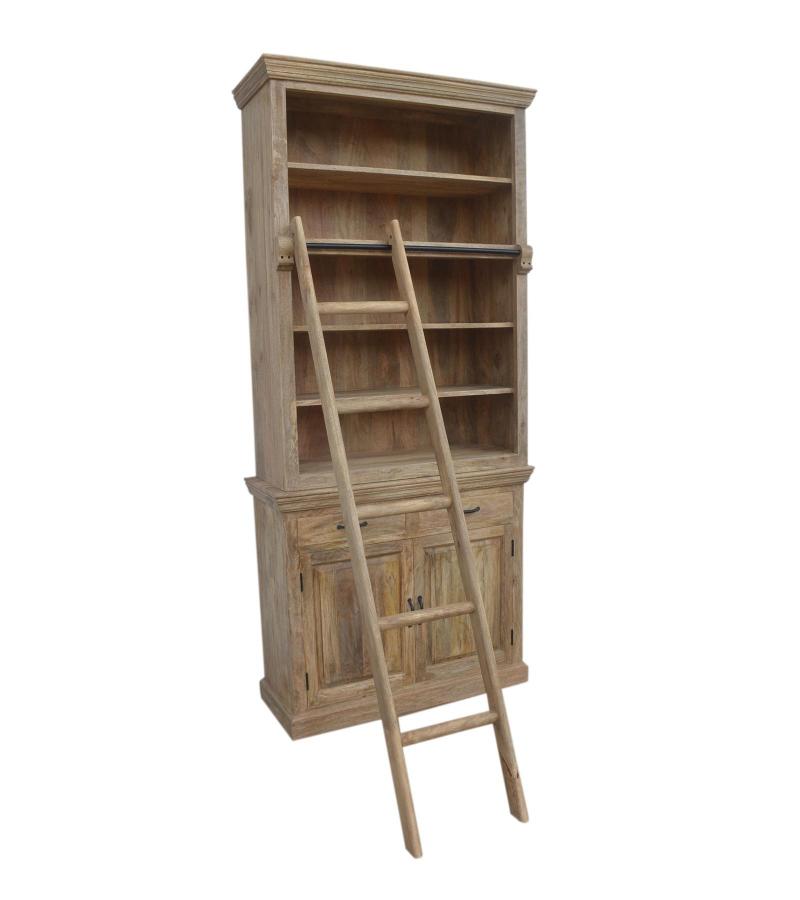 Wooden Book Case Almirah with Ladder 