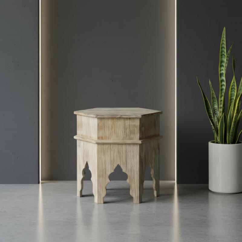 RECLAIMED WOOD END TABLE / NIGHTSTAND