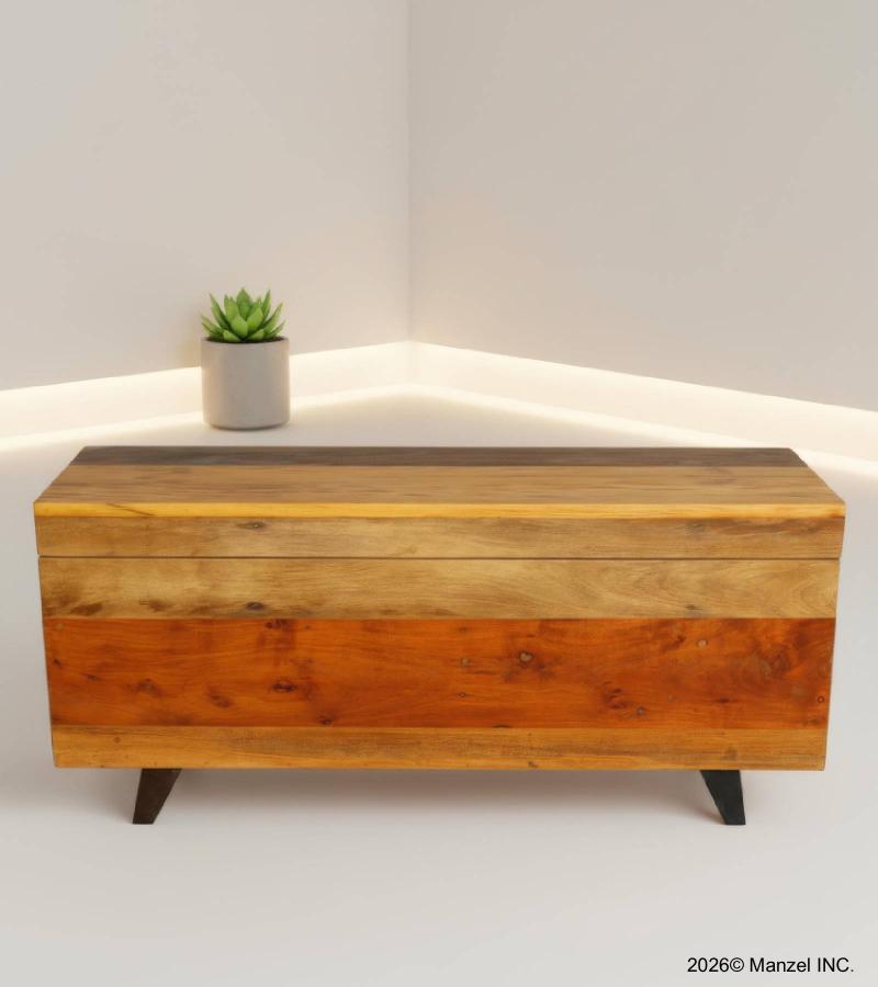 SOLID RECLAIMED TEAK WOOD STORAGE TRUNK / COFFEE TABLE