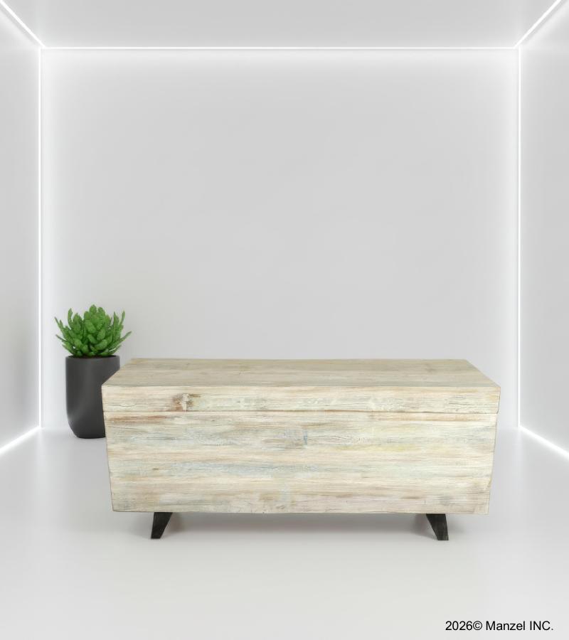 SOLID RECLAIMED TEAK WOOD STORAGE TRUNK / COFFEE TABLE
