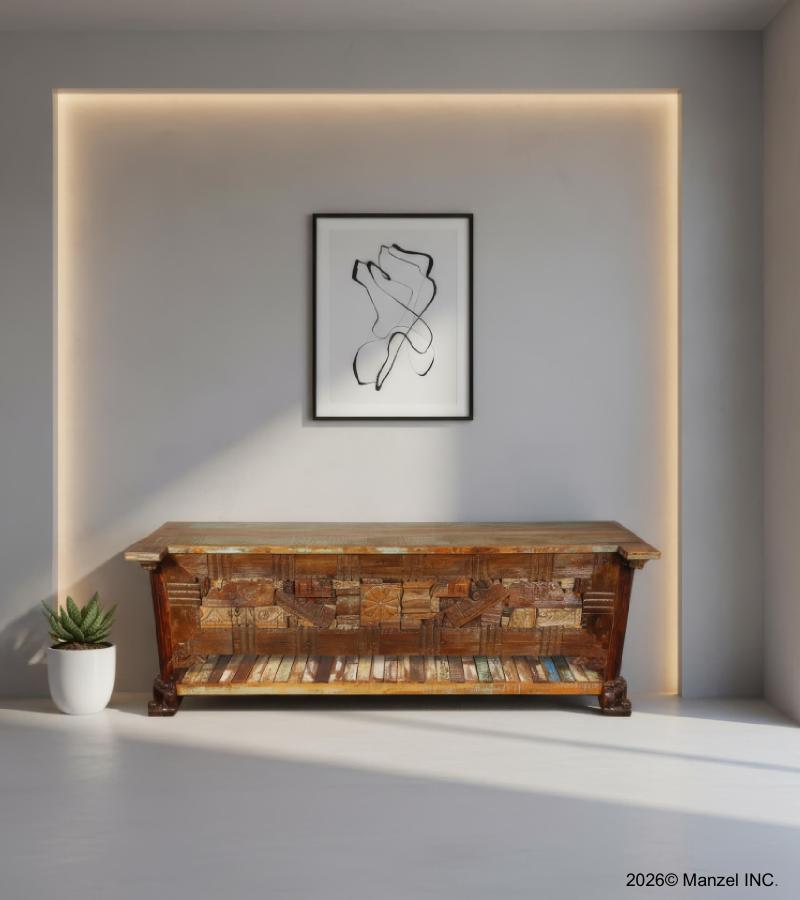 SOLID RECLAIMED TEAK WOOD CONSOLE TABLE