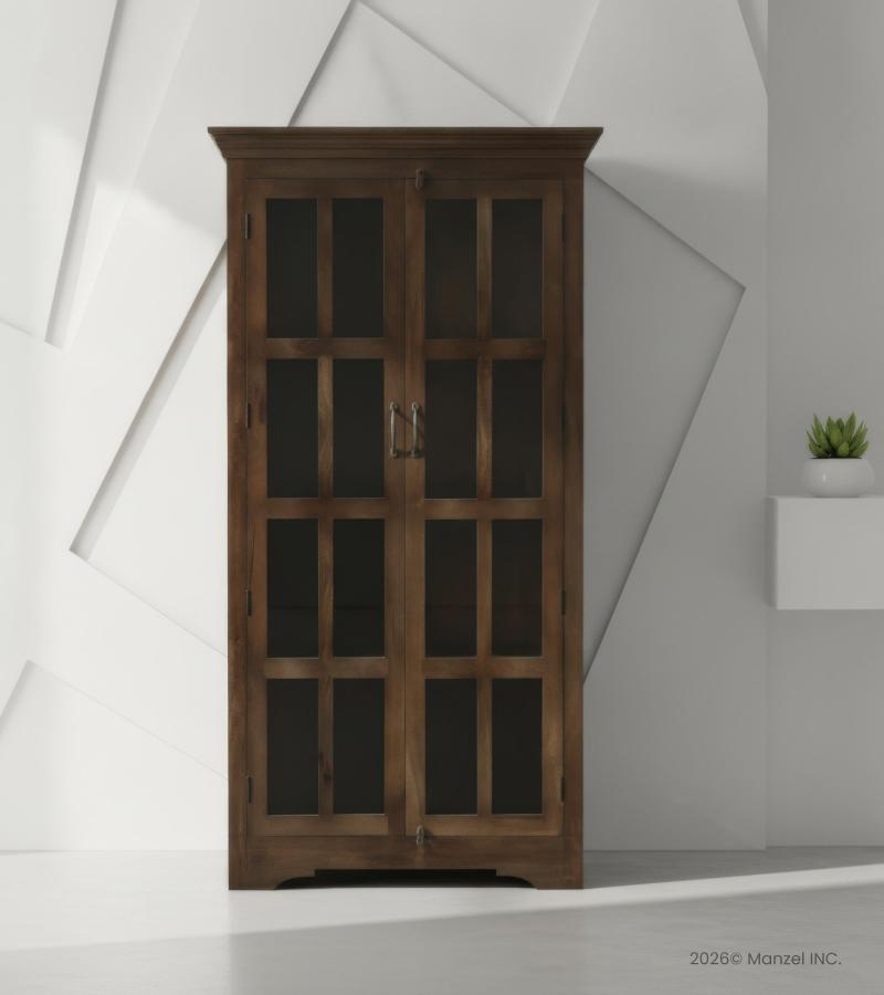 SOLID WOOD & GLASS CABINET DISPLAY CASE