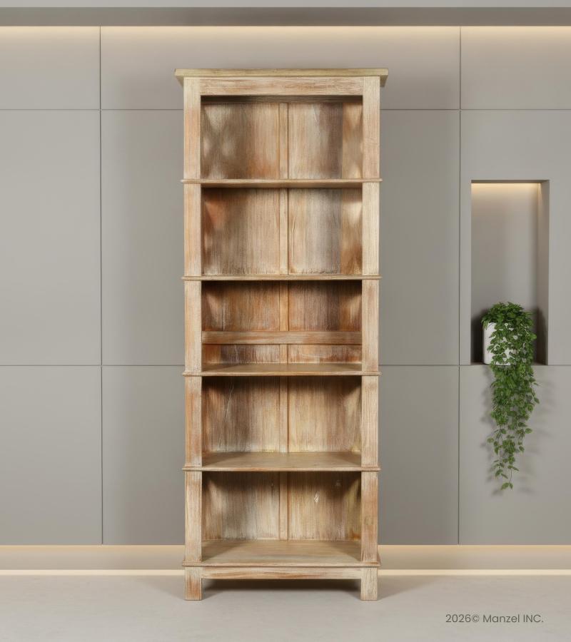 Solid Reclaimed Teak Wood Bookshelf Bookcase Shelving Unit