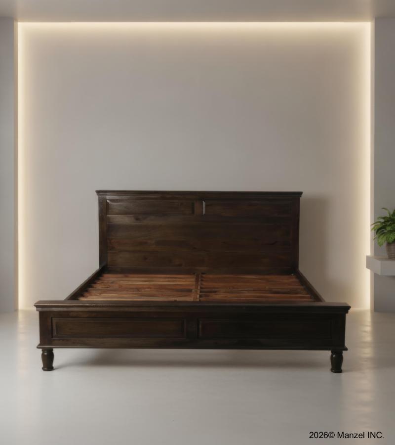 SOLID WOOD KING SIZE BED