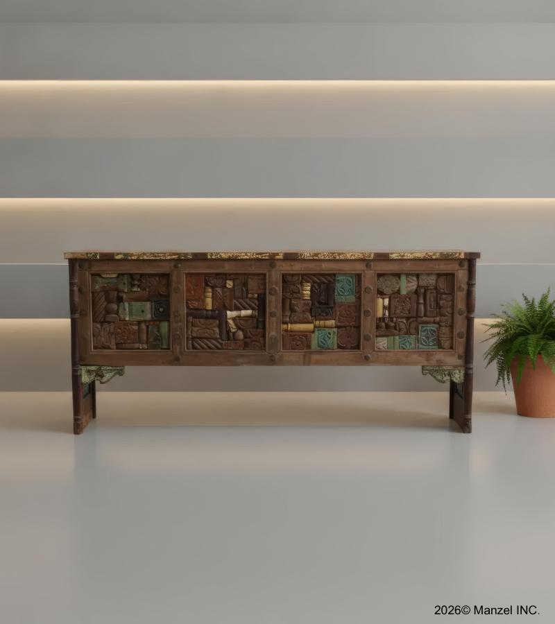 SOLID RECLAIMED TEAK WOOD CONSOLE TABLE