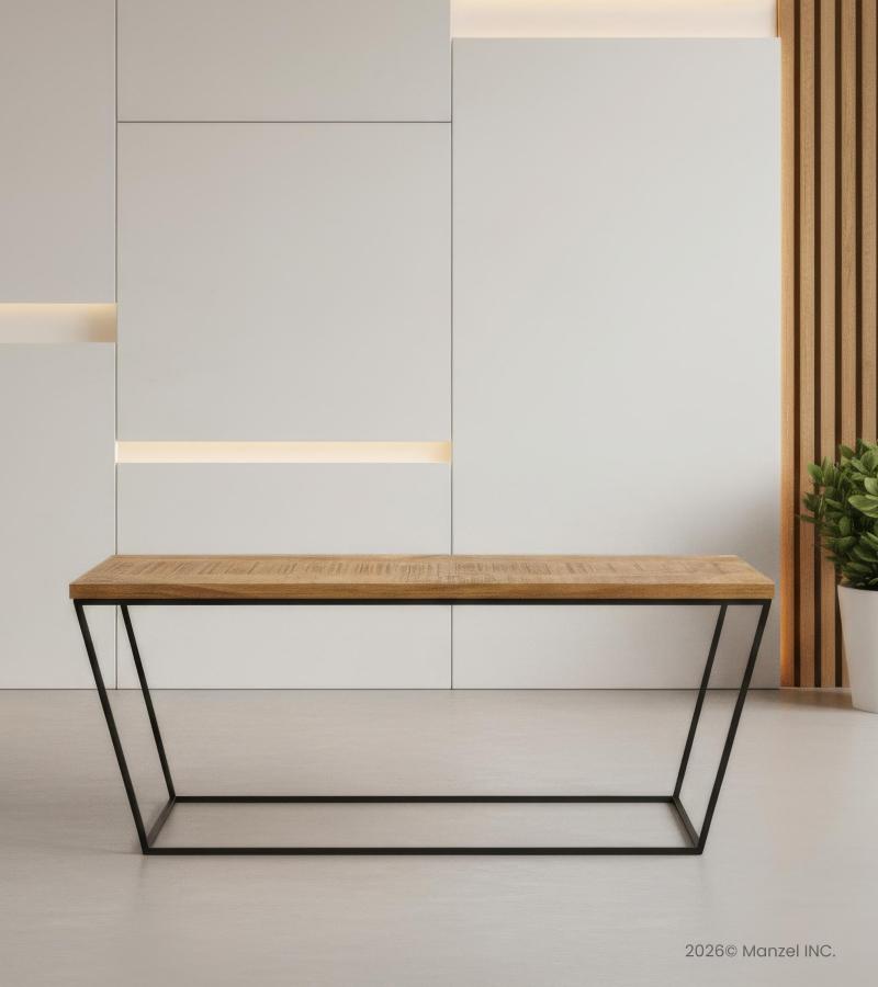 SOLID WOOD & IRON  CONSOLE