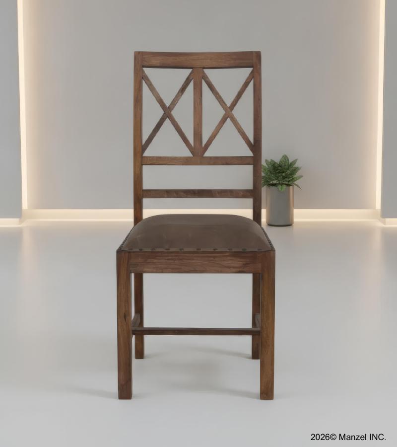 Wood And Leather Chair