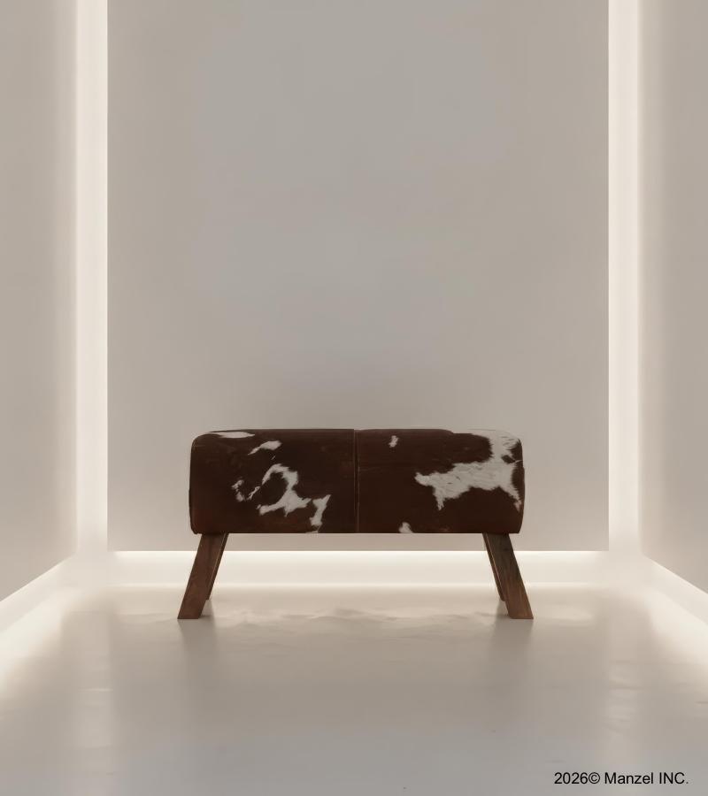 GENUINE LEATHER STOOL BENCH 