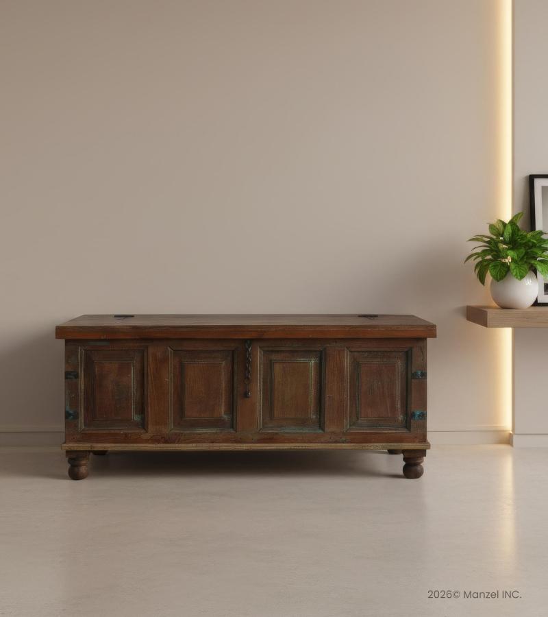 SOLID RECLAIMED WOOD TRUNK BOX COFFEE TABLE