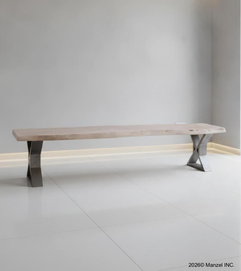 LIVE EDGE SOLID ACACIA WOOD BENCH