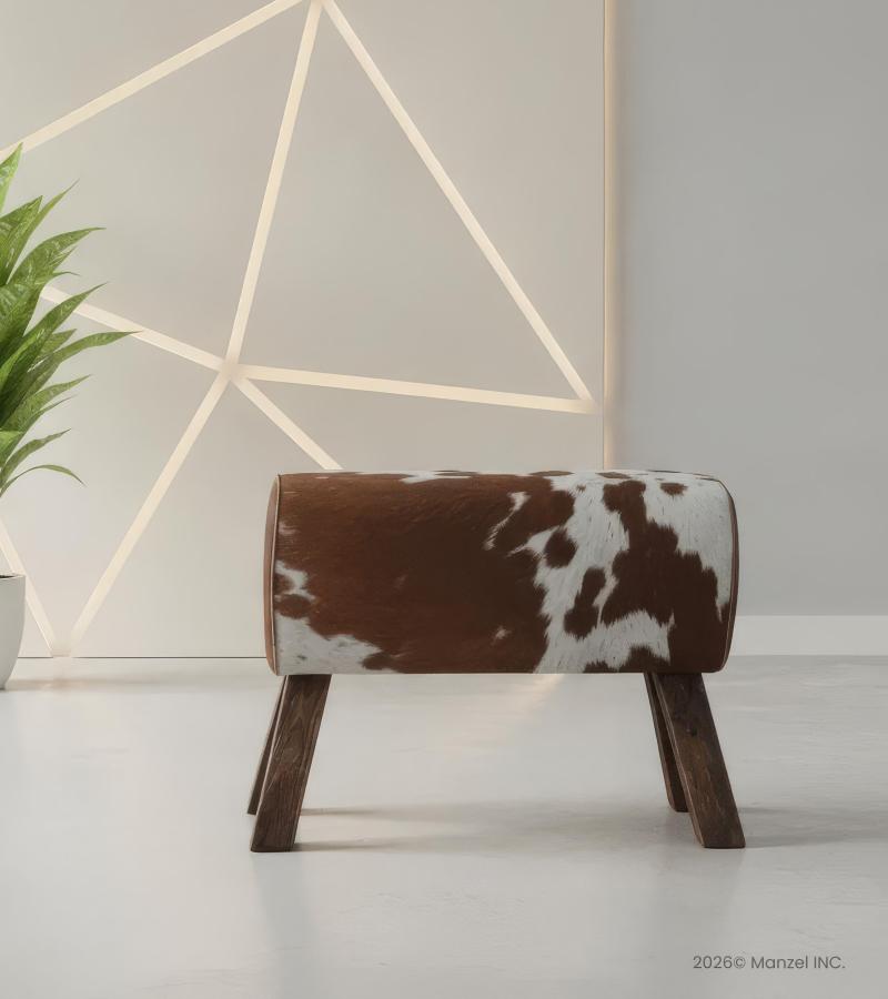 GENUINE LEATHER STOOL BENCH