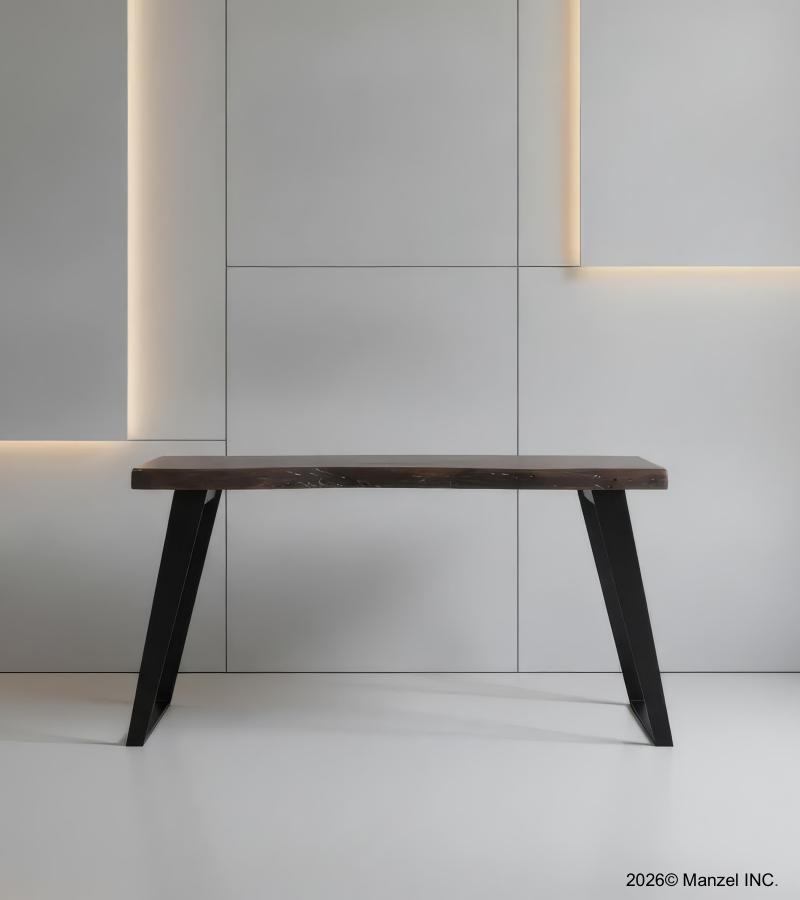 SOLID LIVE EDGE WOOD CONSOLE