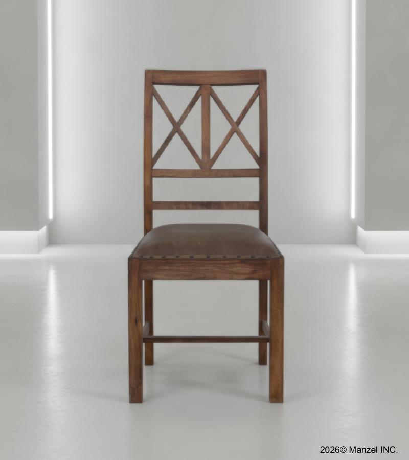 Wood And Leather Chair