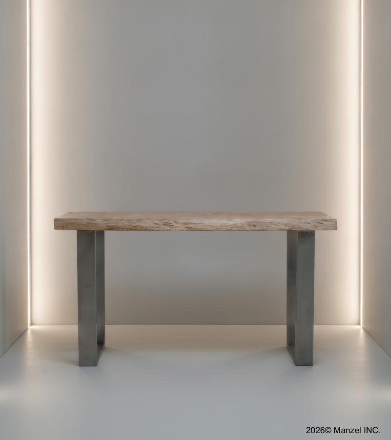 SOLID LIVE EDGE WOOD CONSOLE TABLE