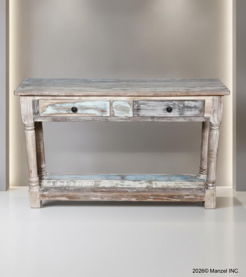 SOLID RECLAIMED TEAK WOOD CONSOLE TABLE