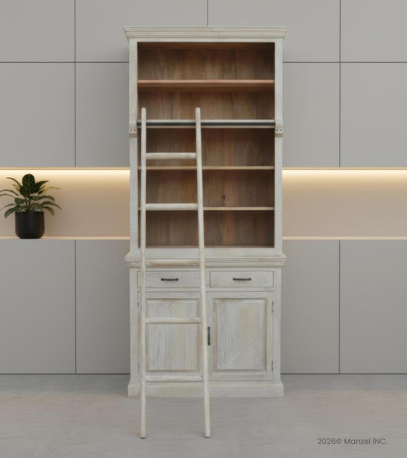 Wooden Book Case Almirah with Ladder