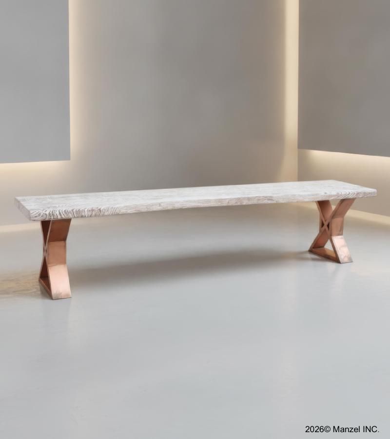 LIVE EDGE SOLID ACACIA WOOD BENCH