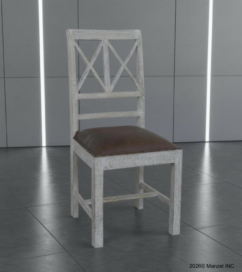 Wood And Leather Chair