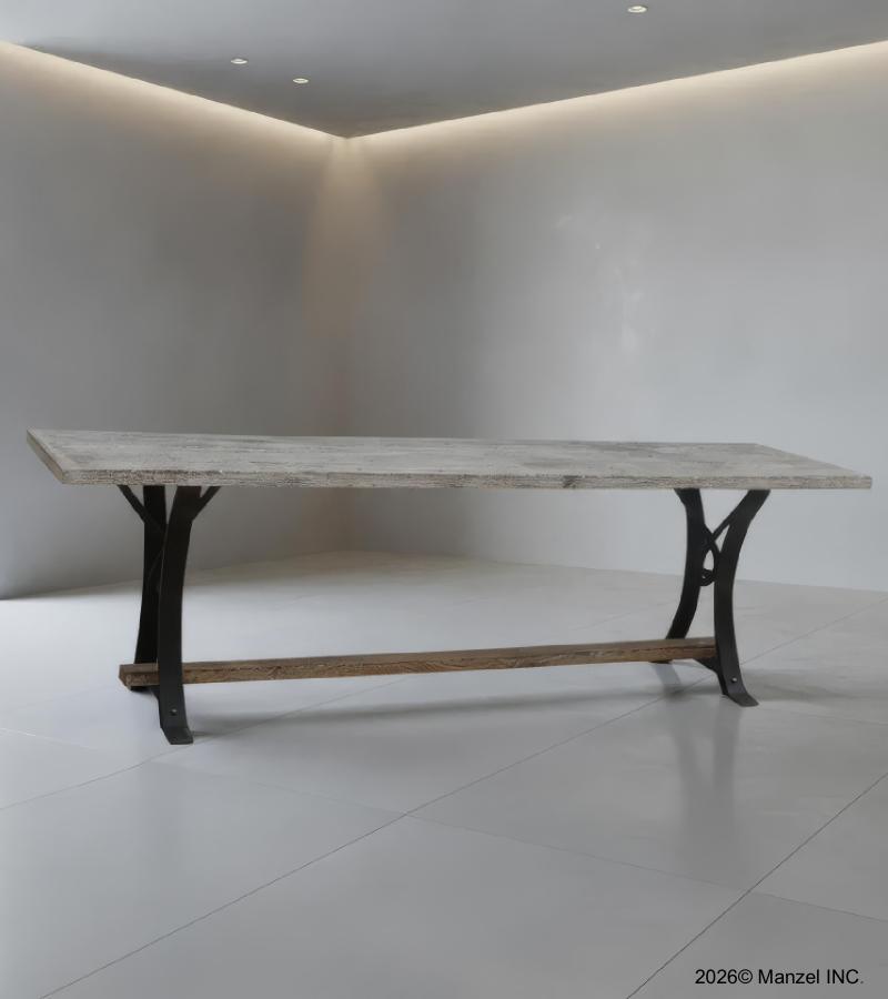 SOLID WOOD & IRON BENCH