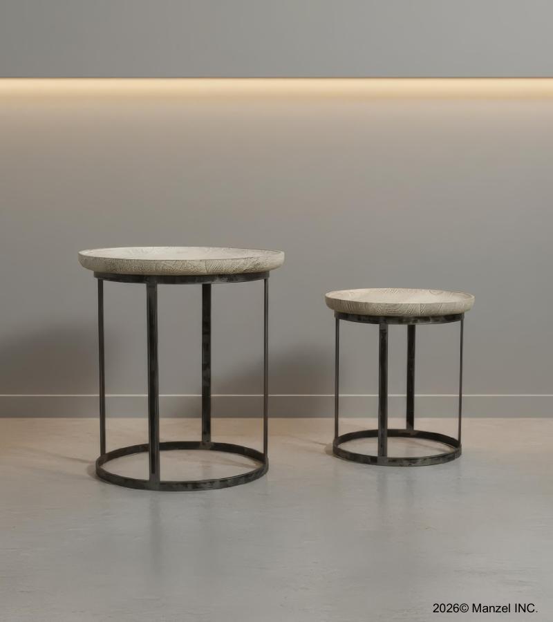 IRON COFFEE TABLE S/2