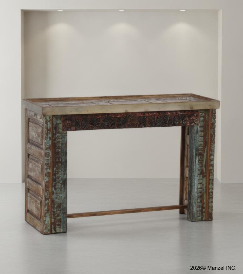 SOLID RECLAIMED TEAK WOOD CONSOLE TABLE