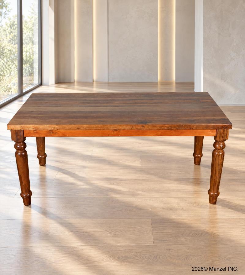RECLAIMED SOLID TEAK WOOD DINING TABLE.
