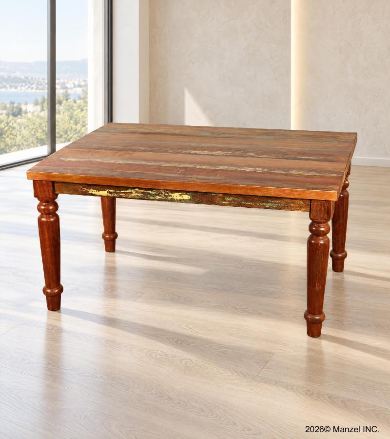 RECLAIMED SOLID TEAK WOOD DINING TABLE