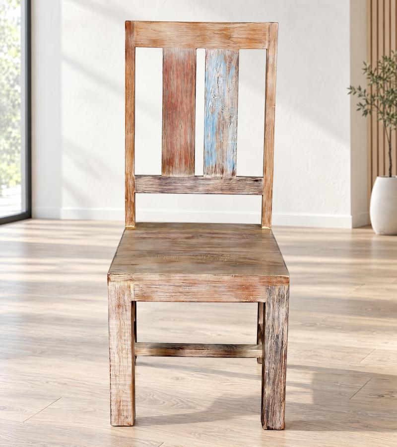 SOLID HAND CARVED RECLAIMED TEAK CHAIR