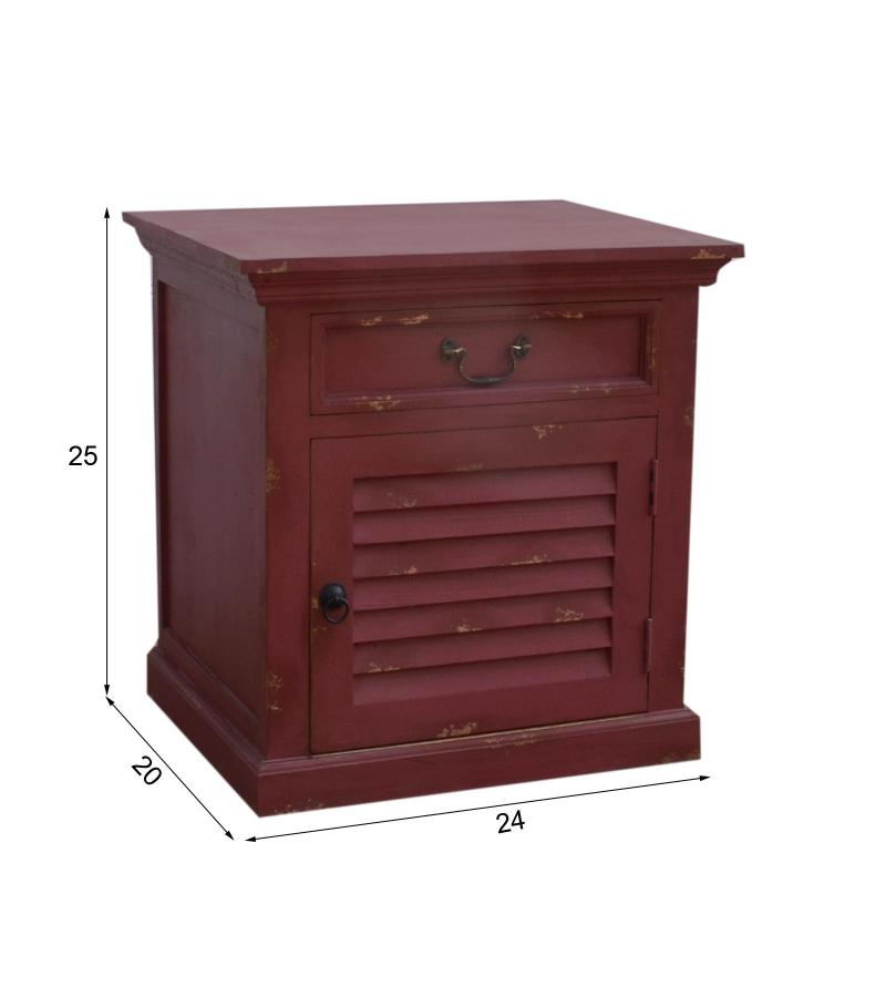 SOLID WOOD END TABLE / NIGHTSTAND W/ 1 DRAWER & 1 DOOR