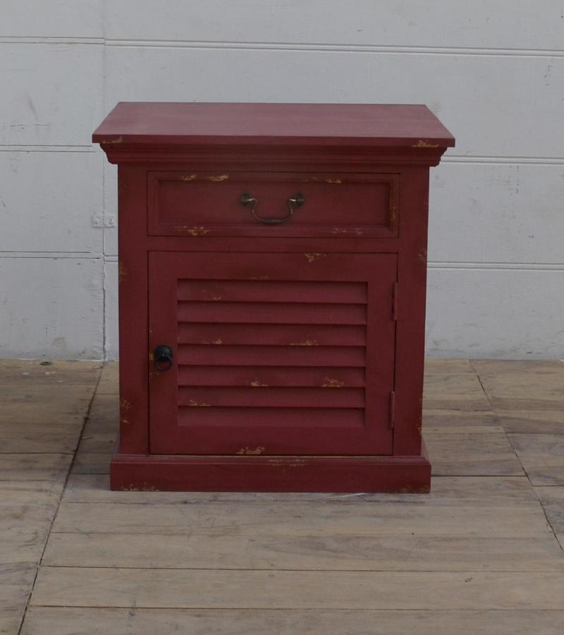 SOLID WOOD END TABLE / NIGHTSTAND W/ 1 DRAWER & 1 DOOR