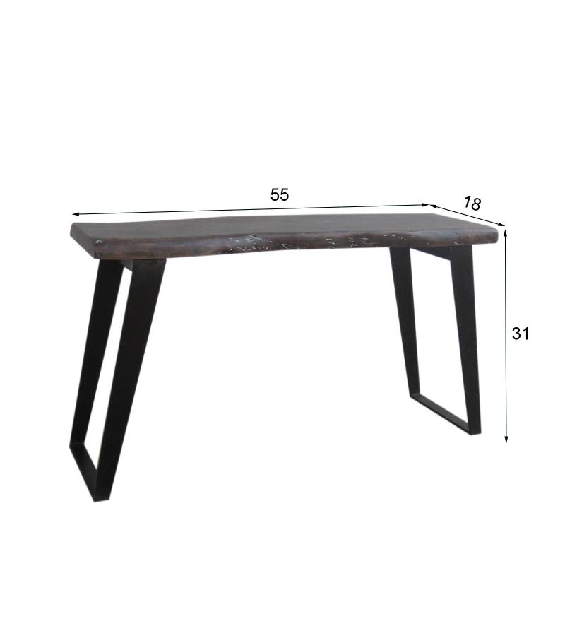 SOLID LIVE EDGE WOOD CONSOLE