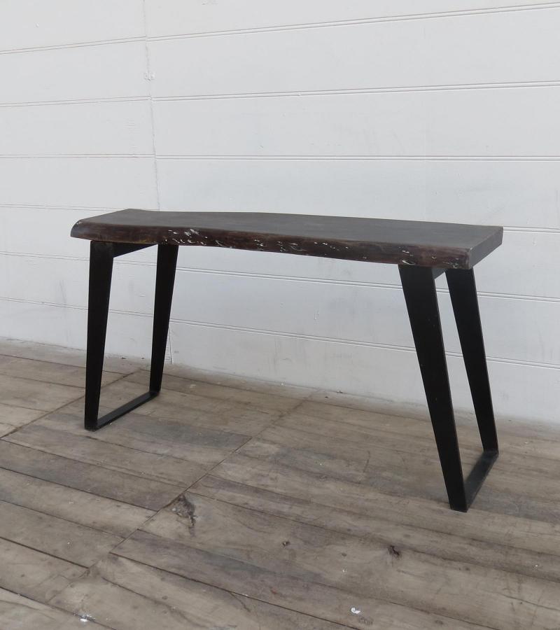 SOLID LIVE EDGE WOOD CONSOLE