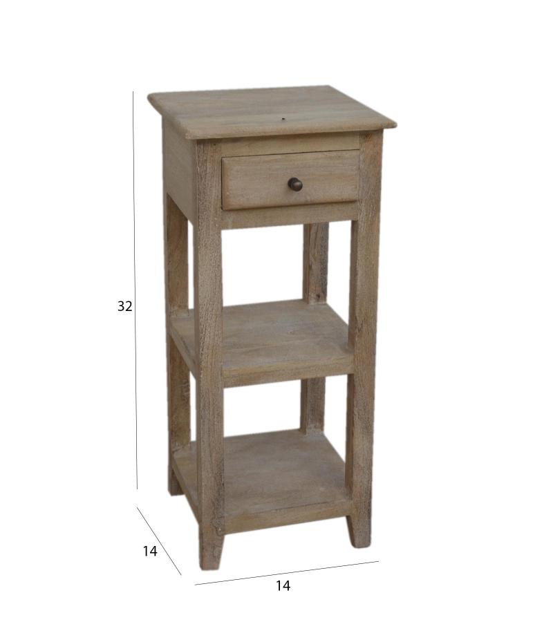 SOLID WOOD END TABLE / NIGHTSTAND
